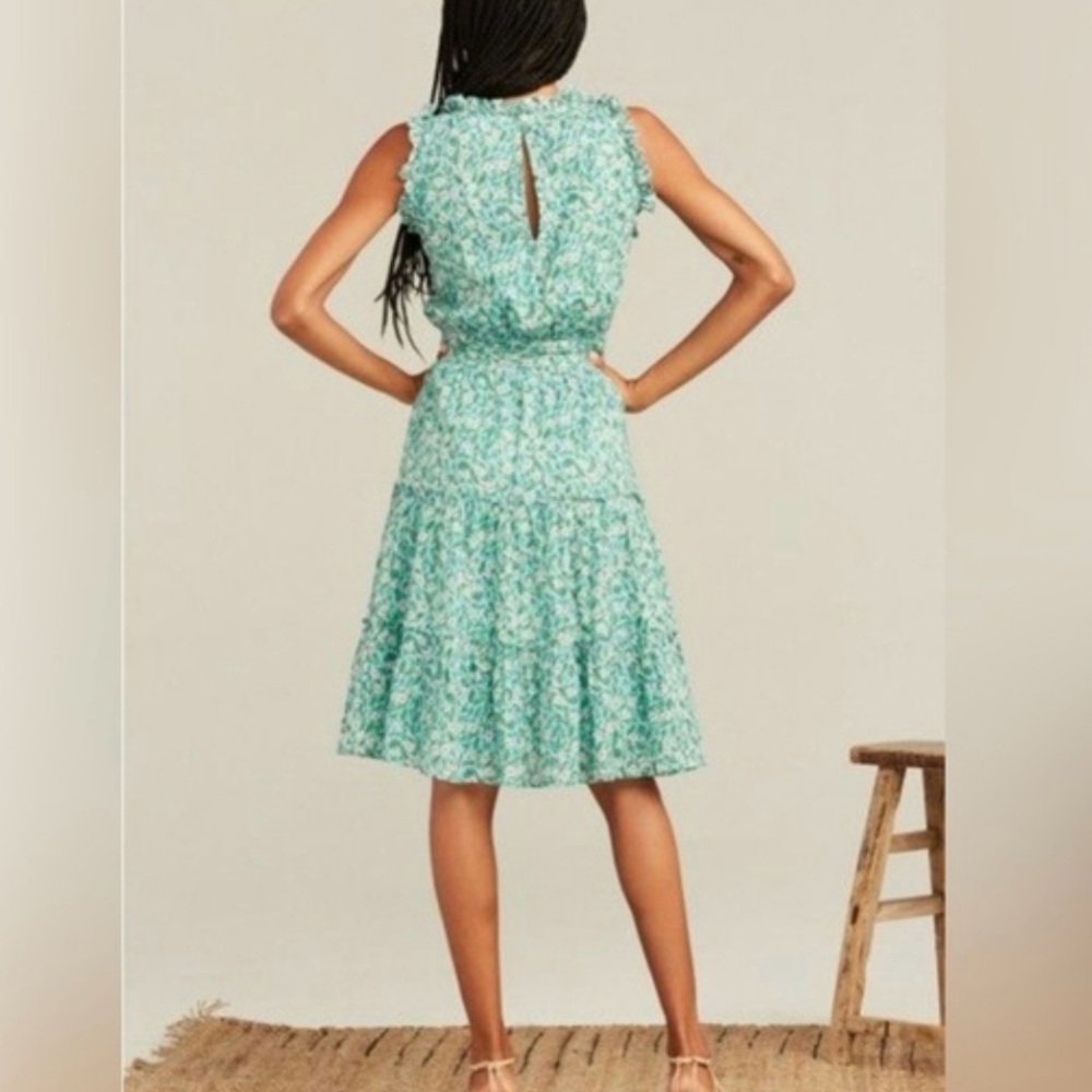 Roller Rabbit Cerro Naoki Dress Light Blue Sz L - Picture 2 of 16
